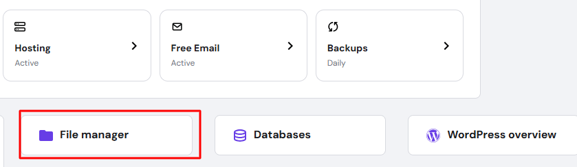 Get into file manager